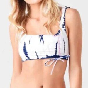 NWT L*Space Wilder Bikini‎ Top Tie Dye Ruched Side Tie Small